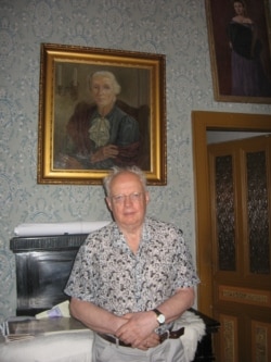 Мирослав Скорик у квартирі Соломії Крушельницької, нині музей