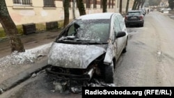 Автомобиль Галины Терещук после поджога