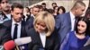 Ֆրանսիայի առաջին տիկին Բրիժիտ Մակրոնը զրուցում է լրագրողների հետ, Երևան, 12-ը հոկտեմբերի, 2018թ․