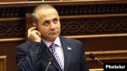 Armenia -- Speaker Hovik Abrahamian addresses the National Assembly, 07Feb2011.