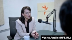 Marinika Tepić, funkcionerka opozicione Stranke slobode i pravde (SSP) u Srbiji 