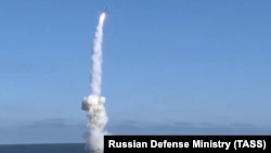 Raketa Kalibr me bazë në det është lëshuar gjatë stërvitjeve 'The Thunder' Rusi, 17 tetor 2019.