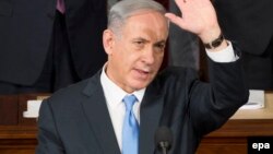 Израиль премьер-министрі Беньямин Нетаньяху АҚШ Конгресінде сөйлеп тұр. Вашингтон, 3 наурыз 2015 жыл.