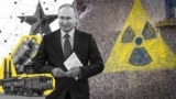 Владимир Путин и ядерное оружие. Иллюстративный коллаж