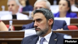 Armenia - Aram Vardevanian attends a session of the National Assembly, Yerevan, August 6August, 2026.