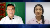 Murad Gurbanov and Turkmen activist Dursoltan Taganova. Interview on 6th of November 2020