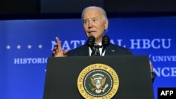 U.S. - President Joe Biden delivers remarks at the 2024 National HBCU Week Conference in Philadelphia on September 16, 2024.