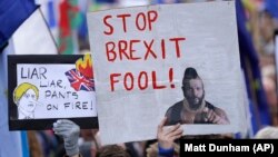 Protest anti-Brexit la Londra. 19 octombrie 2019