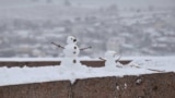 UKRAINE - Mini Snowman, Sevastopol, February 13, 2021