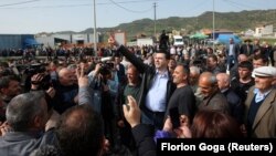 Лидерот на Демократската партија, Љуљзим Баша на денешните протести во Албанија 