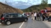 Medare, Serbia - blockade near the border with Kosovo