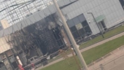Поврежденное здание дата-центра Сбербанка в Балаково, 14 октября 2026 года