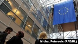 Zastava EU u zgradi Delegacije Evropske unije u Sarajevu, Bosna i Hercegovina