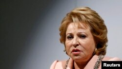 Orsýetiň Federasiýa geňeşiniň spikeri Walentina Matwiýenko 