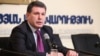 Armenia - Environment Minister Aram Harutiunian speaks at a news briefing in Yerevan, 30Jan2012.