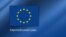 The flag of the European Union, with the words written in Ukrainian (file photo)