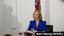 Britanska ministrica vanjskih poslova Liz Truss tokom posjete Sarajevu 26. maj 2022. 