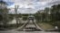The destroyed bridge connecting the city of Lysychansk with the city of Syevyerodonetsk on May 22.