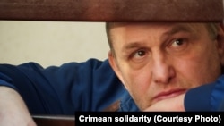 Vladyslav Yesypenko at his trial in Simferopol in Russian-occupied Crimea (file photo)