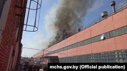 Пажар на Менскім трактарным заводзе 9 чэрвеня