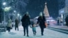 Kyrgyzstan - Snowfall in Bishkek, festive mood, winter