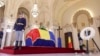 Funeraliile de stat dedicate fostului președinte Ion Iliescu. Lângă catafalc, coroana soției sale, Nina Iliescu.