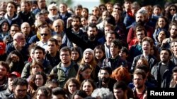 Pamje gjatë protestës së sotme në Stamboll