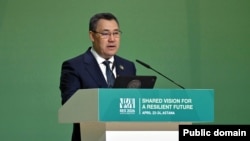 Президент Садыр Жапаров Аймактык экологиялык саммитте. Астана, Казакстан. 22-апрель, 2026-жыл.