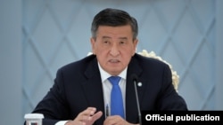 Сооронбай Жээнбеков в бытность президентом Кыргызстана