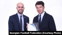 უეფამ საქართველოს ფეხბურთის ფედერაციას ვერცხლის ჯილდო გადასცა