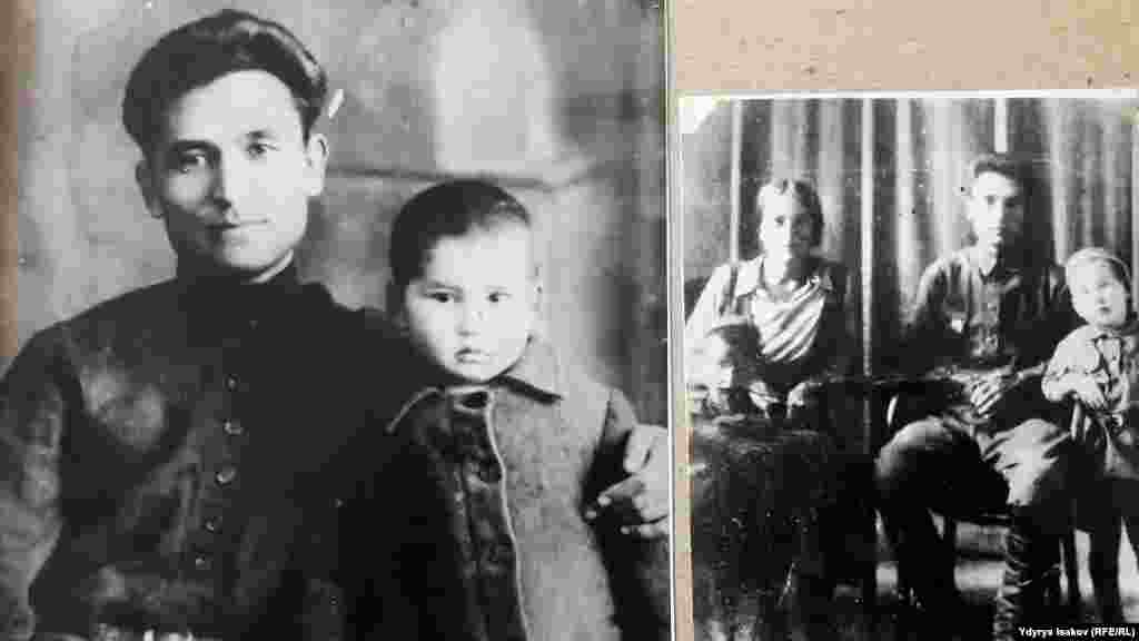 Чингиз Айтматов с отцом Торекулом Айтматовым и матерью Нагимой Айтматовой.