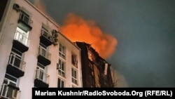 Kiyevdəki yaşayış binasına dron zərbəsi 