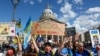 Ukrainians in Paris rally in memory of athletes killed during the war in Ukraine on July 13, two weeks before the start of the Paris 2024 Olympics and Paralympics Games.