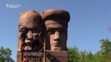 Ukraine Far-Right Group Defaces KGB Monument