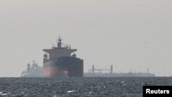 Cargo ships in the Persian Gulf, near the Strait of Hormuz. (file photo)