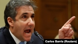 Michael Cohen, the former personal attorney of U.S. President Donald Trump, testifies before a Congress committee on February 27. 