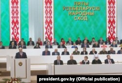 Усебеларускі народны сход, 22 чэрвеня 2016 году, Лукашэнка на трыбуне