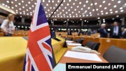 Un steag britanic la Bruxelles 