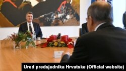 Hrvatski predsjednik Zoran Milanović na susretu s ruskim ministrom vanjskih poslova Sergejem Lavrovom, Zagreb, sredina prosinca 2020. godine