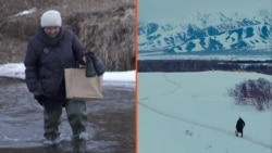 O profesoară din Kârgâzstan străbate pădurea, râul și stepa pentru a ajunge la școală