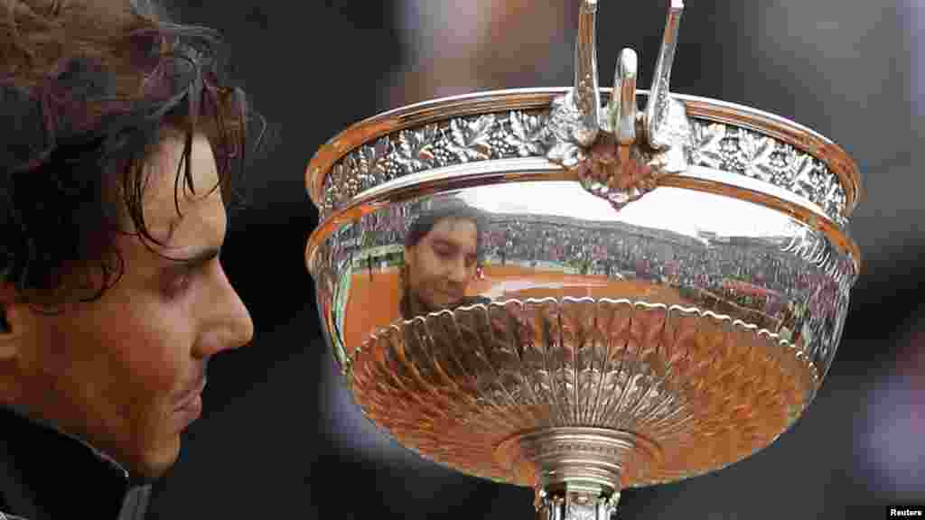 Nadal got his revenge a few months later when he beat Djokovic to claim a record-breaking seventh French Open title at the Roland Garros stadium in Paris on June 11. (Reuters/Benoit Tessier)