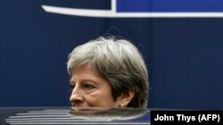 Theresa May la un summit anterior de la Bruxelles, 23 martie 2018
