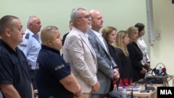 Sa izricanja presude za ubistvo i otmicu djevojčice Vanje Gjorčevske i penzionera Panča Žežovskog, doživotni zatvor za četvero optuženih, Krivični sud - Skoplje, 25. juni