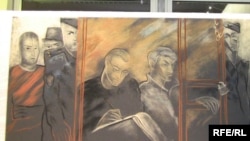 Картина с выставки, посвященной процессу над Михаилом Ходорковским