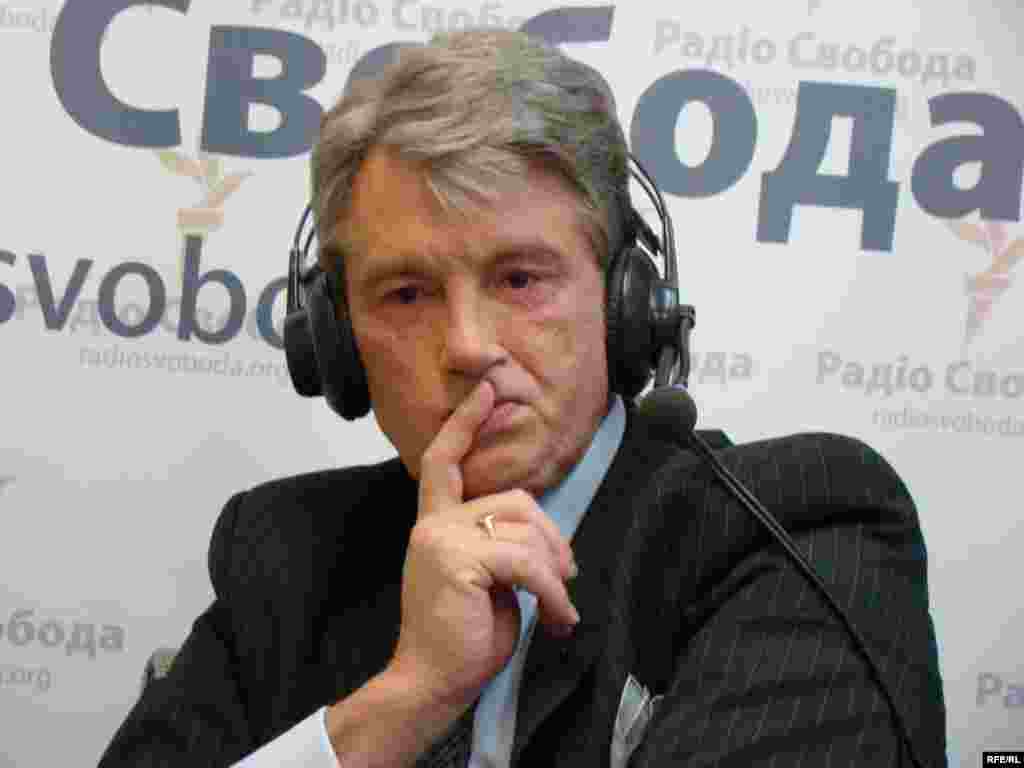 Экс-прэзыдэнт Віктар Юшчанка ў кіеўскім бюро Радыё Свабода