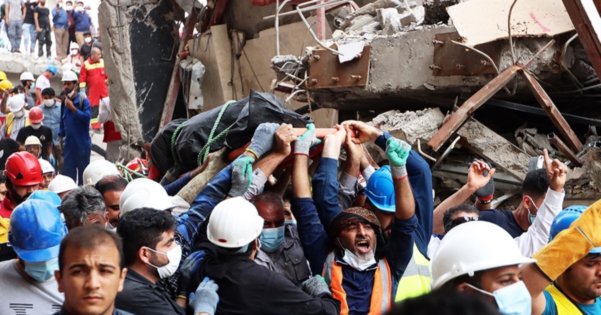 Death Toll Reaches 37 In Abadan Building Collapse As Iranians Continue Protests