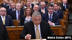 Orbán Viktor az Országgyűlés ülésén 2022. május 16-án.