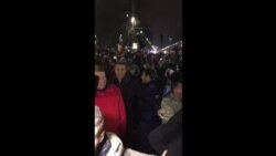 Klaus Iohannis la protestele de la București