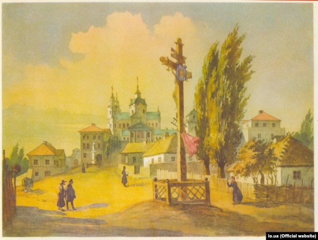 Тарас Шевченко «Почаївська лавра зі сходу» (акварель), 1846 рік