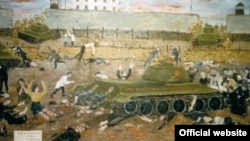 «Кров Кенгіра», малюнок-свідчення учасника Кенгірського повстання Юрія Ференчука. 1993 рік